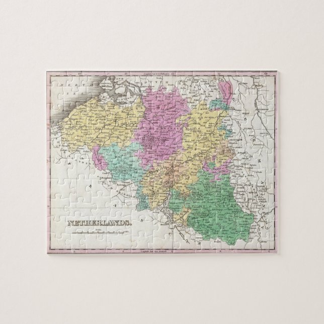 Puzzle Mapa de época de Bélgica (1827) (Horizontal)