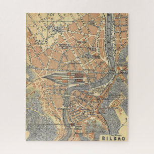 Puzzle Mapa de época de Bilbao España