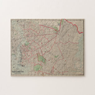 Puzzle Mapa de época de Brooklyn NY (1895)