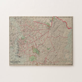 Puzzle Mapa de época de Brooklyn NY (1895)