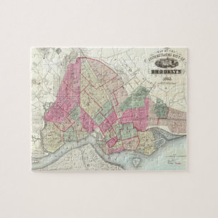 Puzzle Mapa de época de Brookyln (1868)