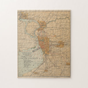 Puzzle Mapa de época de Buffalo NY (1893)