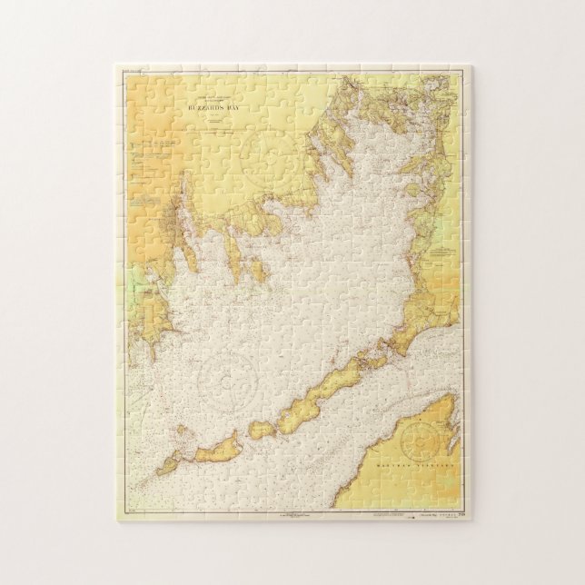 Puzzle Mapa de época de Buzzards Bay (1933) (Vertical)