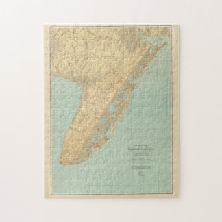 Puzzle Mapa de época de Cabo May NJ (1888)