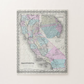 Puzzle Mapa de época de California (1855)