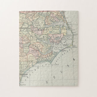 Puzzle Mapa de época de Carolina del Este (1891)