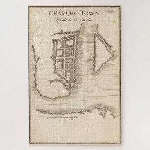 Puzzle Mapa de época de Charleston SC (1755)