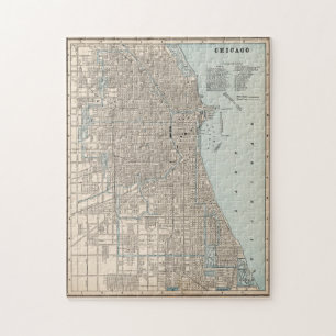 Puzzle Mapa de época de Chicago (1893)