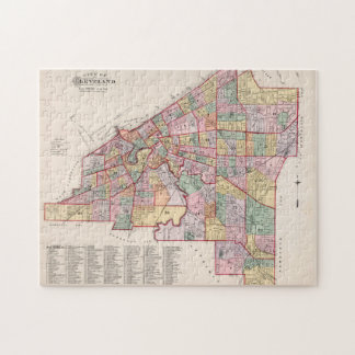 Puzzle Mapa de época de Cleveland OH (1892)