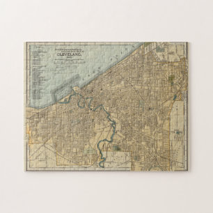 Puzzle Mapa de época de Cleveland OH (1894)