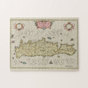 Puzzle Mapa de época de Creta Grecia (1665)