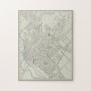 Puzzle Mapa de época de Dallas Texas (1901)