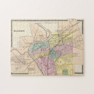 Puzzle Mapa de época de Dayton Ohio (1872)