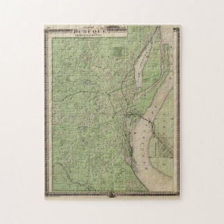 Puzzle Mapa de época de Dubuque IA (1875)