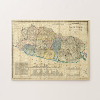Puzzle Mapa de época de El Salvador (1858)