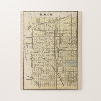 Puzzle Mapa de época de Erie PA (1890)