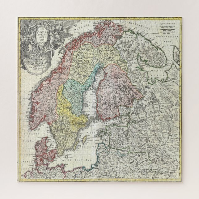 Puzzle Mapa de época de Escandinavia (Vertical)