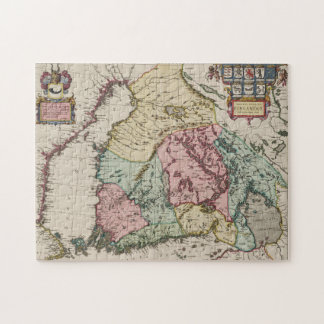 Puzzle Mapa de época de Finlandia (1665)