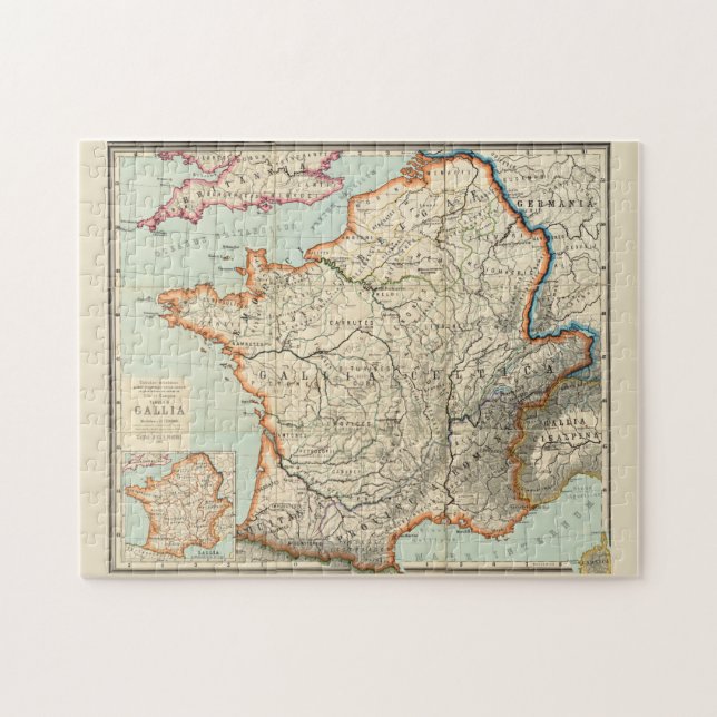 Puzzle Mapa de época de Francia (1887) (Horizontal)