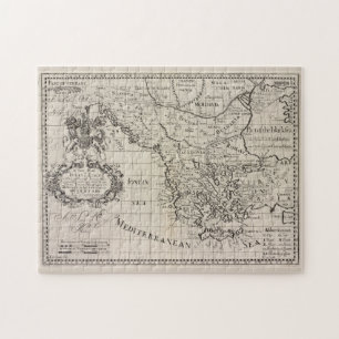 Puzzle Mapa de época de Grecia (1700)