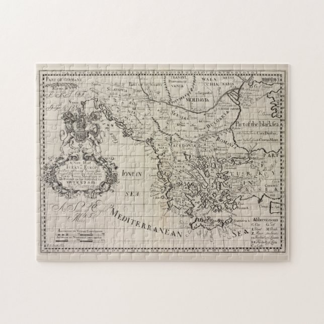 Puzzle Mapa de época de Grecia (1700) (Horizontal)