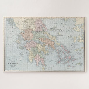 Puzzle Mapa de época de Grecia (1901)