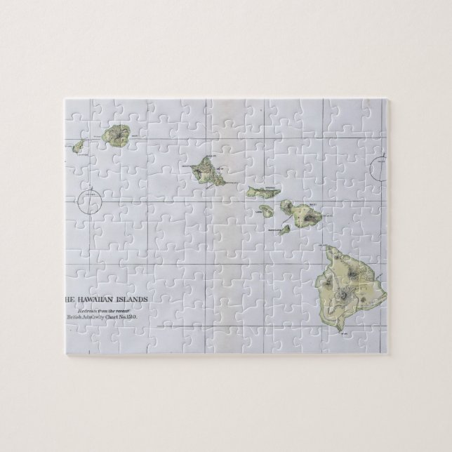 Puzzle Mapa de época de Hawaii (1883) (Horizontal)