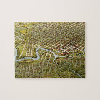 Puzzle Mapa de época de Houston Texas (1891)