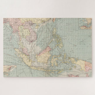 Puzzle Mapa de época de Indonesia y los puertos filipinos