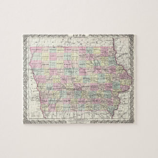 Puzzle Mapa de época de Iowa (1855)