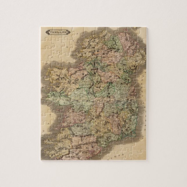 Puzzle Mapa de época de Irlanda (1831) (Vertical)