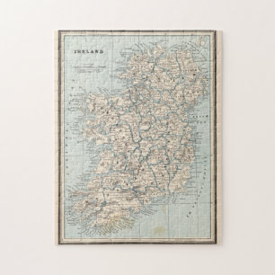 Puzzle Mapa de época de Irlanda (1893)