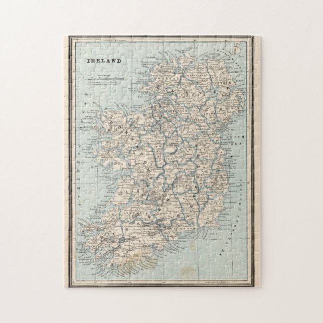 Puzzle Mapa de época de Irlanda (1893) (Vertical)