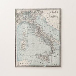 Puzzle Mapa de época de Italia (1893)