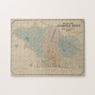 Puzzle Mapa de época de Jersey City NJ (1879)