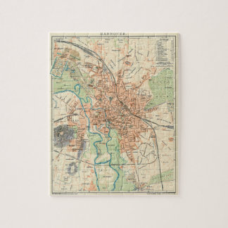 Puzzle Mapa de época de la Alemania de Hanover (1895)
