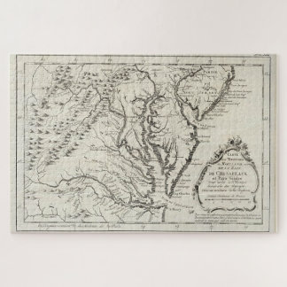 Puzzle Mapa de época de la bahía de Chesapeake (1780)