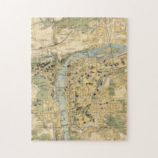 Puzzle Mapa de época de la República Checa de Praga (1905