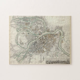Puzzle Mapa de época de la Rusia de San Petersburgo (1834