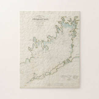 Puzzle Mapa de época de las MAMÁES de Buzzards Bay (1876)