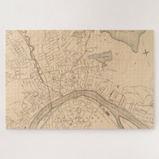 Puzzle Mapa de época de las MAMÁES de Haverhill (1909)