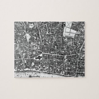 Puzzle Mapa de época de Londres Inglaterra (1677)