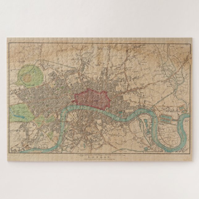 Puzzle Mapa de época de Londres Inglaterra (1815) (Horizontal)