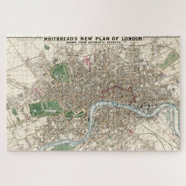 Puzzle Mapa de época de Londres Inglaterra (1853) (Horizontal)