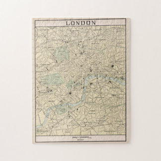 Puzzle Mapa de época de Londres Inglaterra (1901)