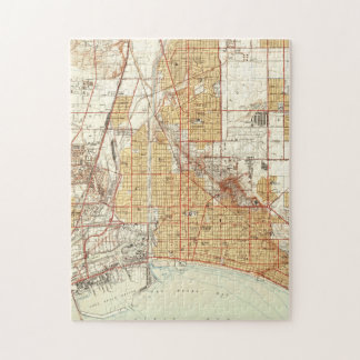 Puzzle Mapa de época de Long Beach California (1949) 2