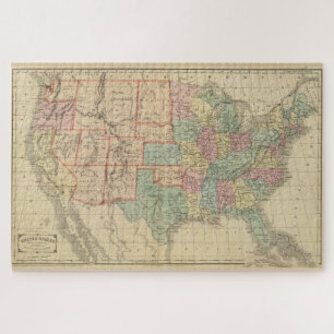 Puzzle Mapa de época de los Estados Unidos (1864)