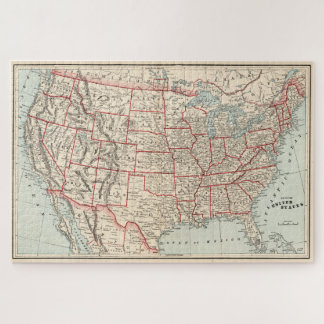 Puzzle Mapa de época de los Estados Unidos (1893)