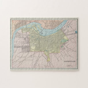 Puzzle Mapa de época de Louisville KY (1901)