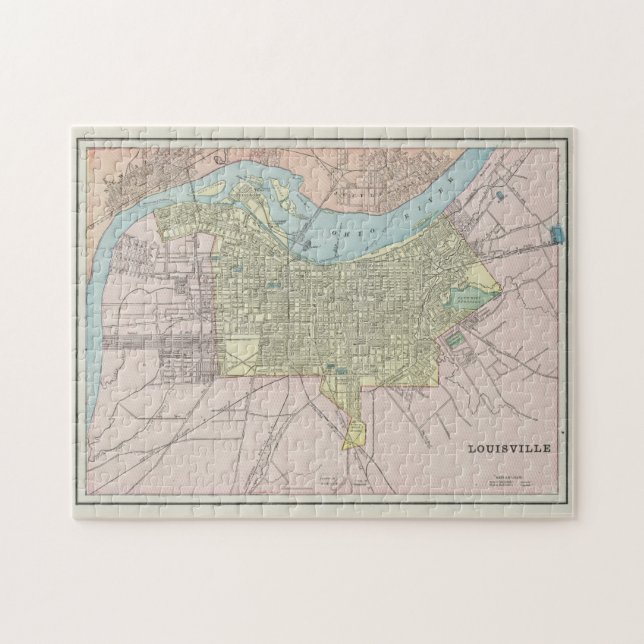 Puzzle Mapa de época de Louisville KY (1901) (Horizontal)